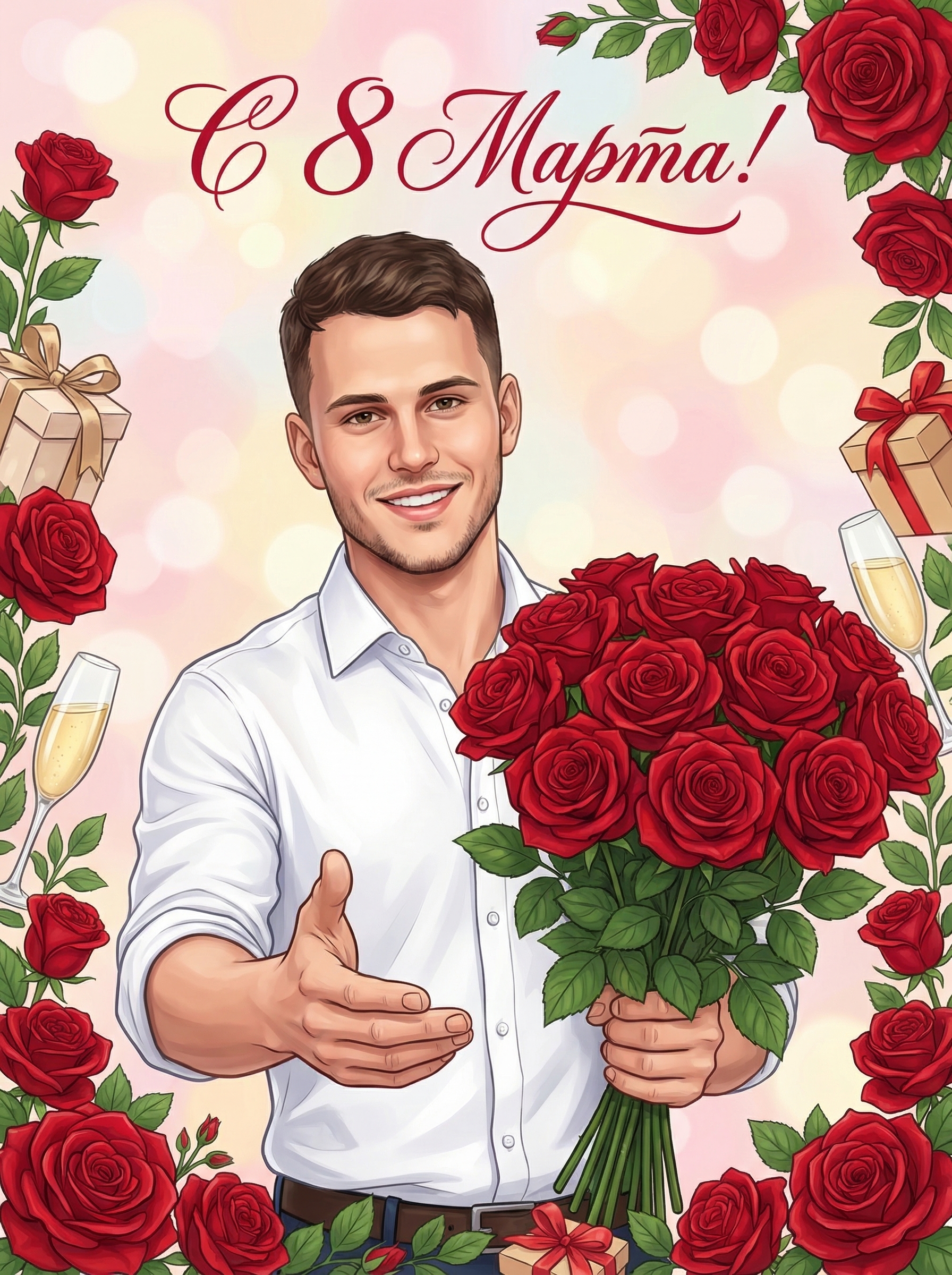 Открытка 8 марта 