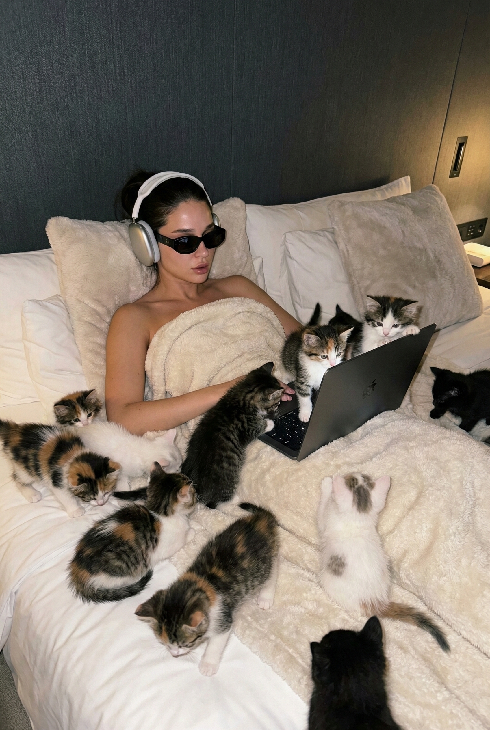 С котятами 
