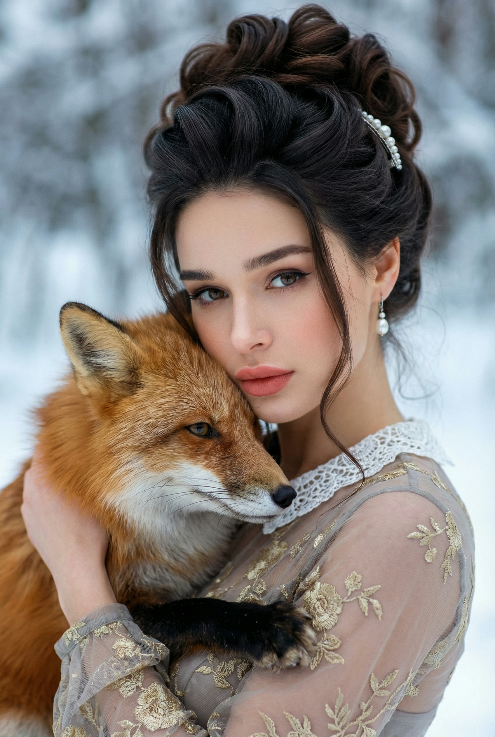 Фото с лисой 